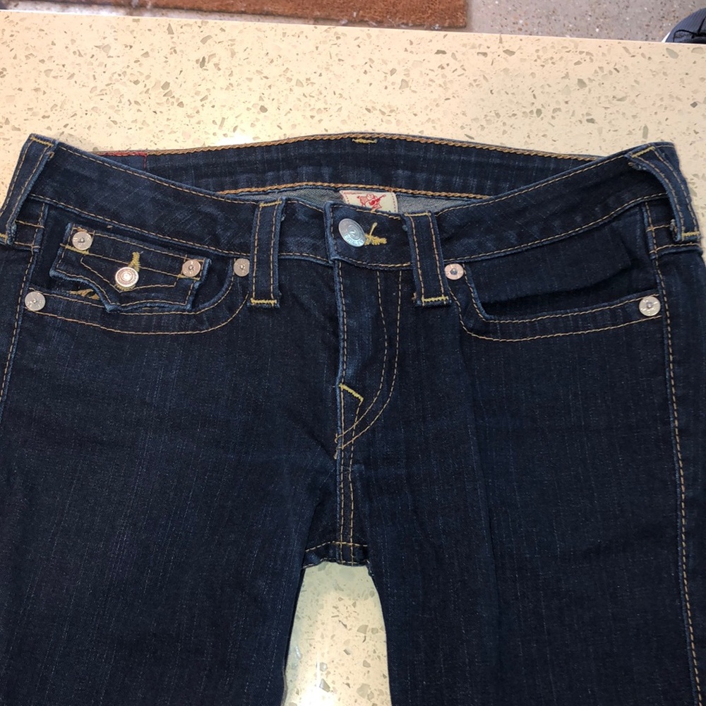 Dark Wash, Leopard Accent True Religion